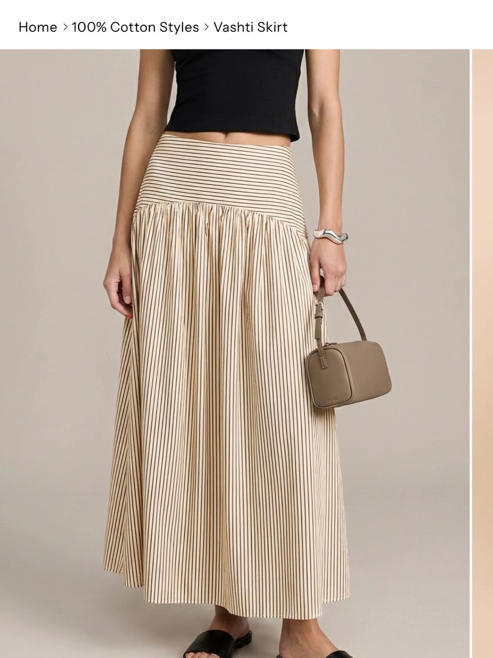 Few Moda Vashti Maxi Skirt - Cream/Tan - 10